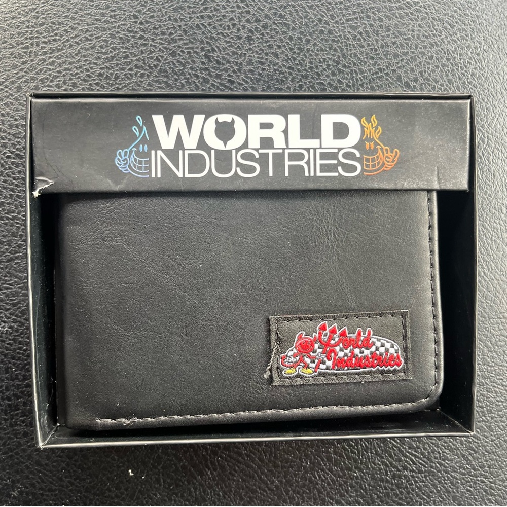 New unused World Industries leather wallet